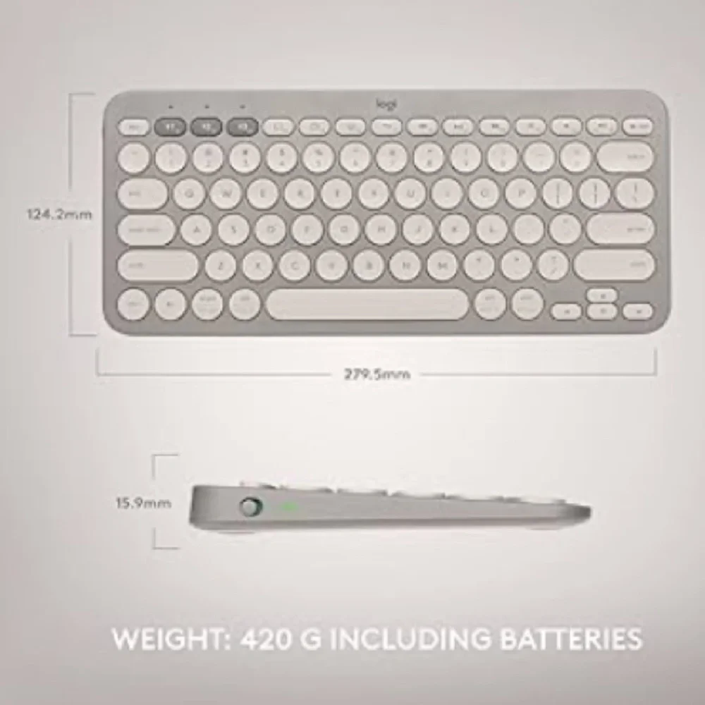 Logitech Pebble keyboard white grey